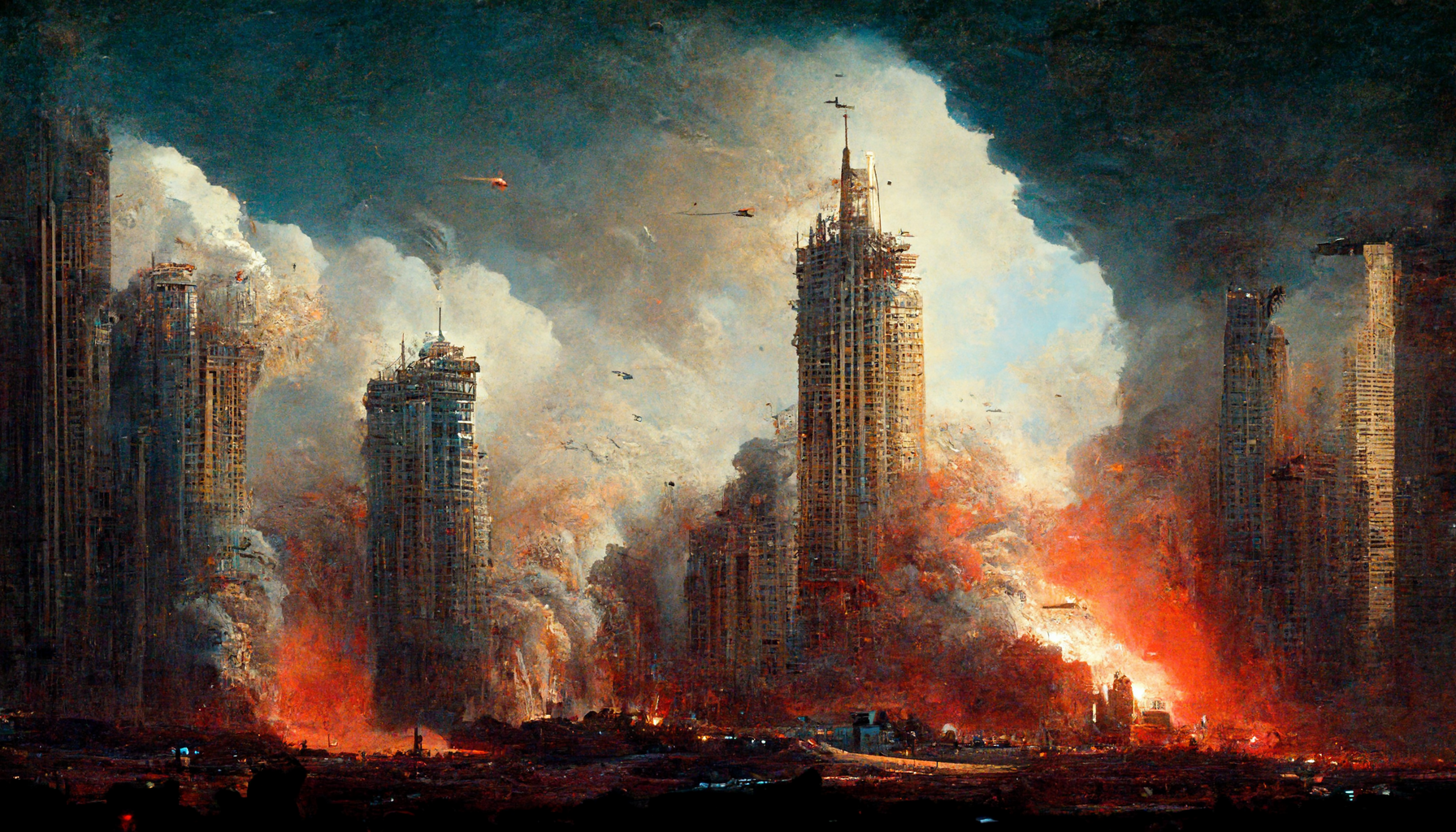 'The fall of skyscrapers.'
