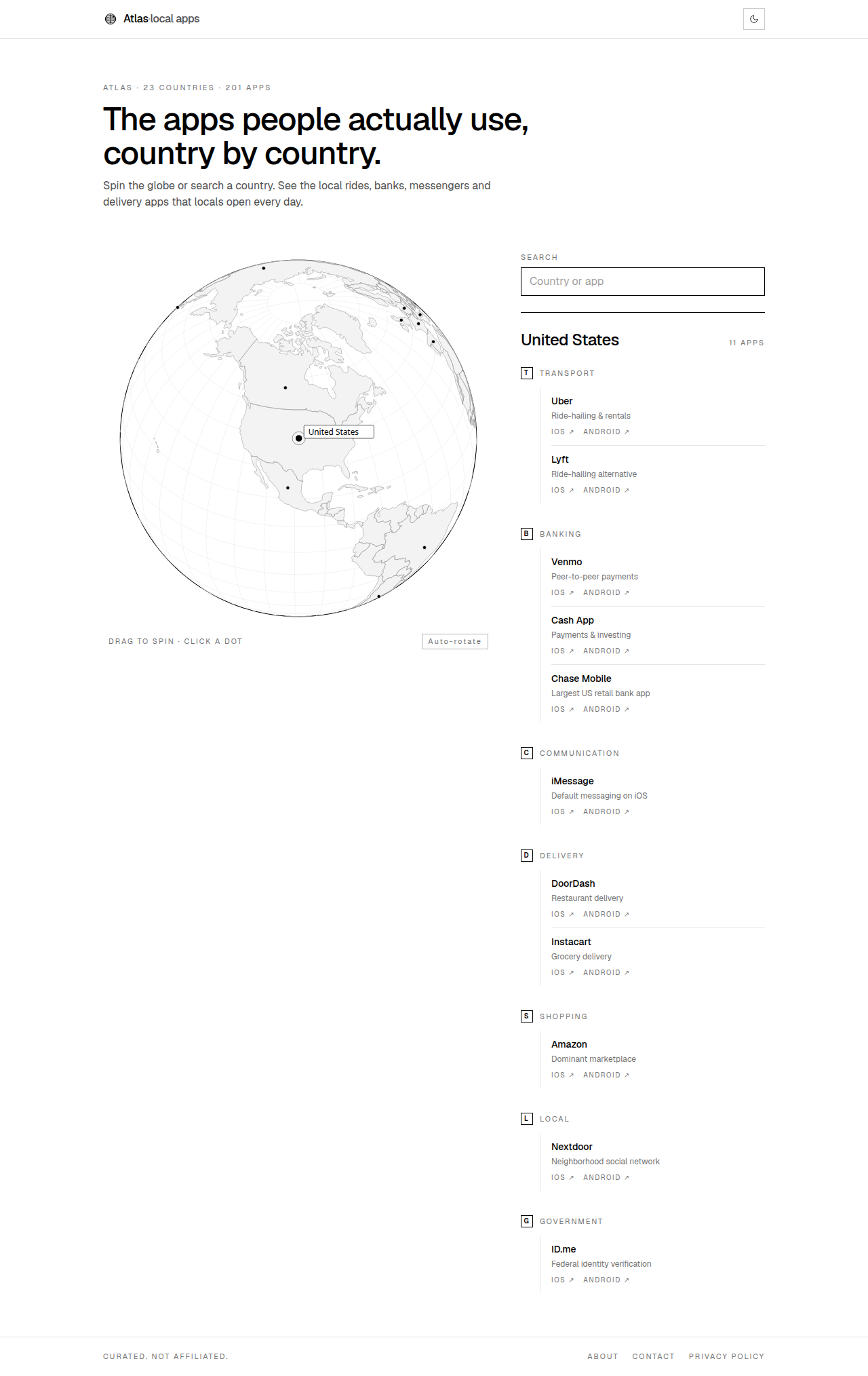 atlaslocalapps screenshot